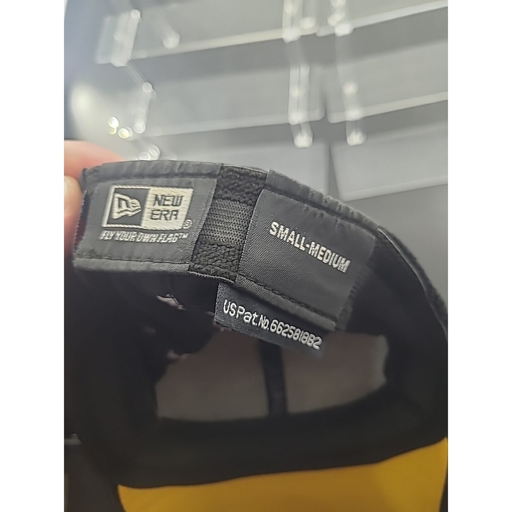 Green Bay‎ Packers NEW ERA 39THIRTY Small Medium Cap Hat Black Mesh Fitted Gold - Picture 6 of 8